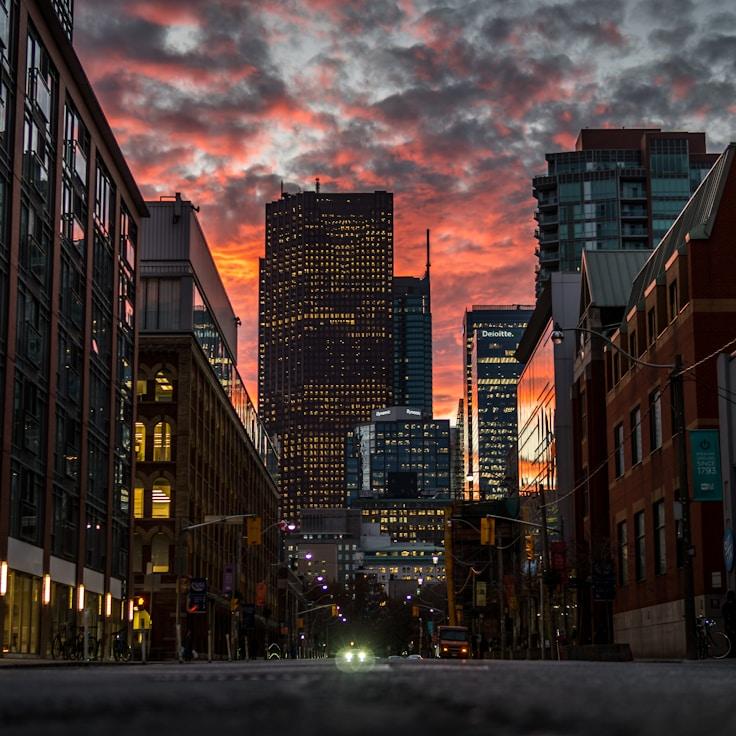 Sunset outdoors in Canada